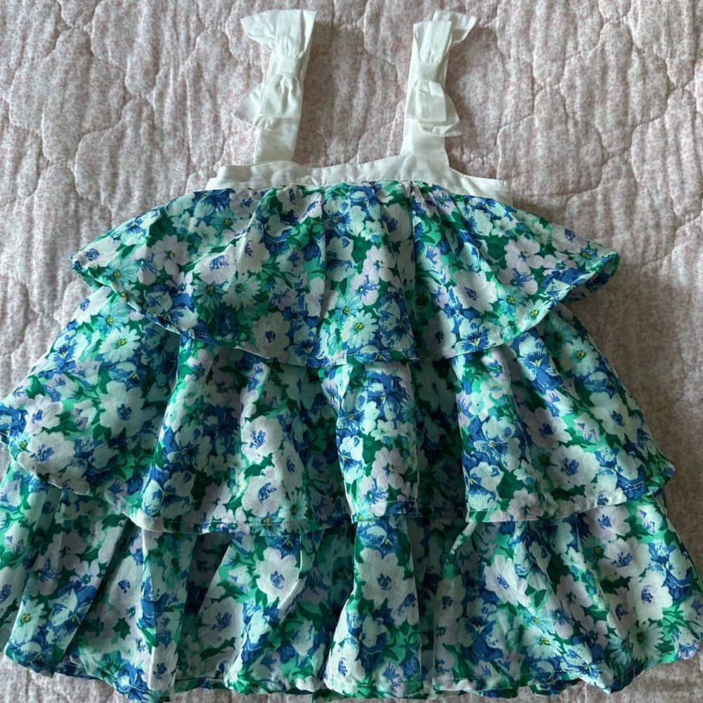 Janie and Jack floral tiered dress